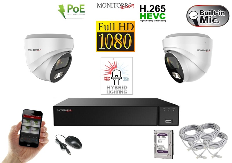 Monitorrs Security Hybrid Light IP 2 kamerový set 2 Mpix WDome (6211K2)